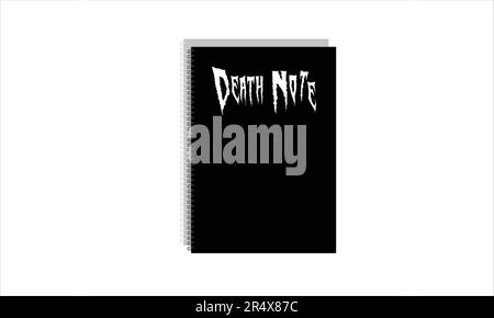 Deathnote Notebook from Anime On white background Stock Vector