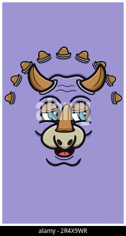 Head Dinosaur Cartoon. For Background and Wallpaper. Vector And Illustration Stock Vector