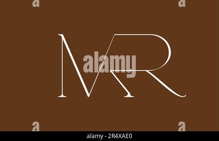 MR RM M R Initial Letter Vector Logo Design Stock Vector
