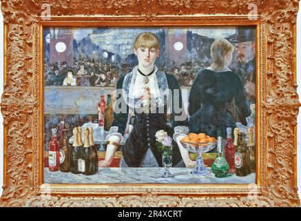 London The Courtauld Gallery Somerset House French School Edouard Manet A Bar at the Folies Bergere Stock Photo