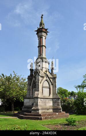 Monument to Randolph Stewart 9th Earl of Galloway in Newton Stewart, Dumfries and Galloway, Scotland, UK Stock Photo