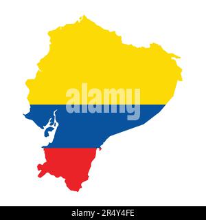 Ecuador map logo vector illustration flag icon Stock Vector