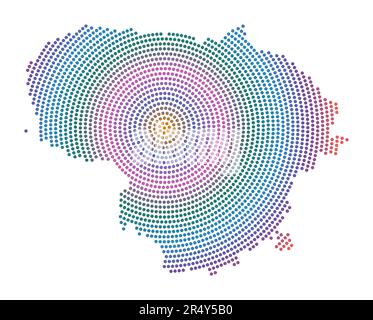 Lithuania map. blue gradient vector map of European countries Stock ...