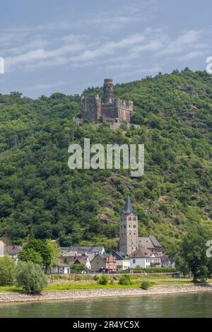 Maus Castle (Mouse Castle), Wellmich, Rhineland-Palatinate, Germany Stock Photo