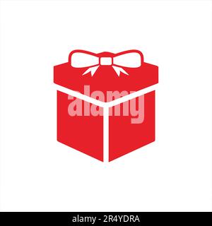 gift box icon vector illustration suitable for use on logo design, christmas event and new year celebration, flat gift box vector illustration Stock Vector
