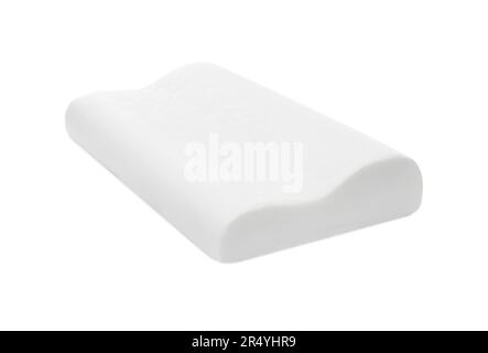 Orthopedic memory foam pillow isolated on white Stock Photo