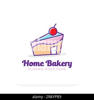 Homemade Bakery logo design vector,sweet pie vector illustration, best for your identity brand's symbol,sign,logo or the others Stock Vector