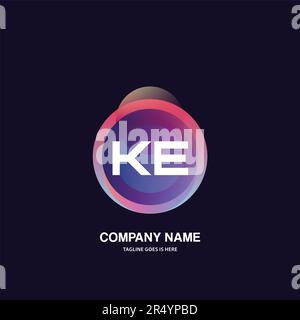 initial logo With Colorful Circle template vector Stock Vector