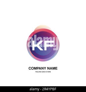 initial logo With Colorful Circle template vector Stock Vector