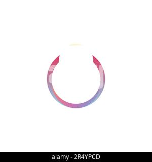 initial logo With Colorful Circle template vector Stock Vector