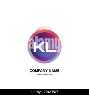 initial logo With Colorful Circle template vector Stock Vector