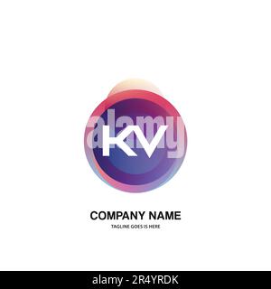 initial logo With Colorful Circle template vector Stock Vector