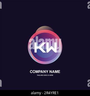 initial logo With Colorful Circle template vector Stock Vector