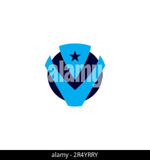 V logo 3D simple. Letter V Modern Logo Stock Vector