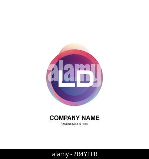 initial logo With Colorful Circle template vector Stock Vector