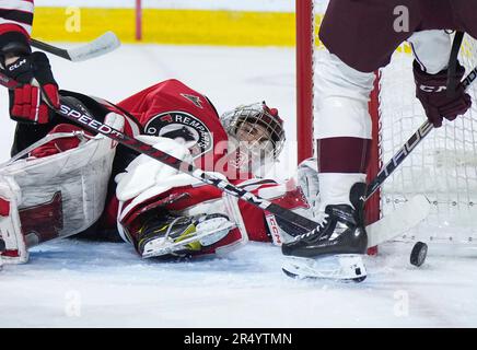 Quebec Remparts Goalie William Rousseau Stops Seattle Thunderbirds ...