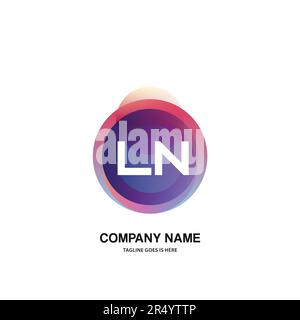 initial logo With Colorful Circle template vector Stock Vector