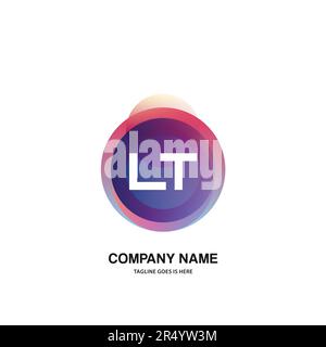 initial logo With Colorful Circle template vector Stock Vector
