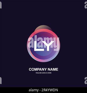 initial logo With Colorful Circle template vector Stock Vector