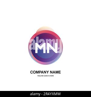 initial logo With Colorful Circle template vector Stock Vector