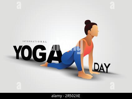 international yoga day. yoga body posture. Woman practicing yoga. vector  illustration design Stock Vector Image & Art - Alamy