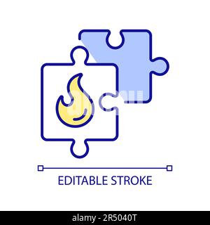 Problem solving RGB color icon Stock Vector