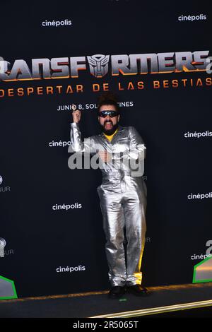 Mexico City, Mexico. 30th May, 2023. May 30, 2023, Mexico City, Mexico: Javier Ibarreche attends the red carpet of the Transformers: Rise of the Beasts Film Premiere at Cinepolis Perisur, on May 30, 2023 in Mexico City, Mexico. (Photo by Carlos Tischler/ Credit: Eyepix Group/Alamy Live News Stock Photo