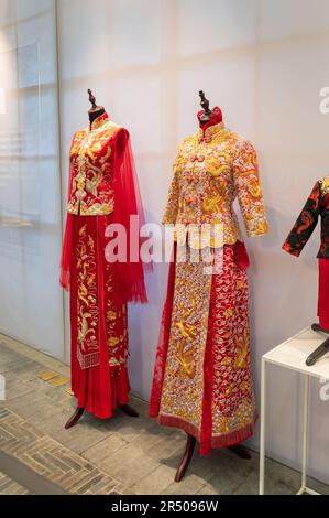 Chinese traditional women's wedding dress Stock Photo
