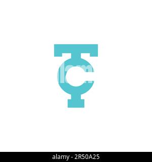 TC Logo Simple suitable for your business. TC Icon Stock Vector