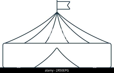 Circus icon. Monochrome simple sign from entertainment collection. Circus icon for logo, templates, web design and infographics. Stock Vector