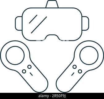 VR headset icon. Monochrome simple sign from entertainment collection. VR headset icon for logo, templates, web design and infographics. Stock Vector