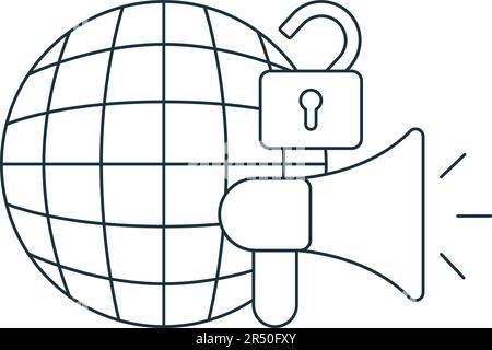 Free media icon. Monochrome simple sign from freedom collection. Free media icon for logo, templates, web design and infographics. Stock Vector