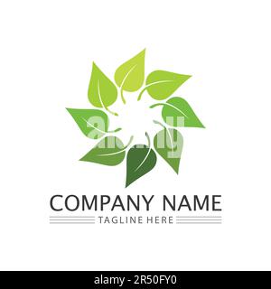Nature Farm and farming vector logo illustration design. sun farm.Isolated illustration of fields  farm landscape and sun. Concept for agriculture ,ha Stock Vector
