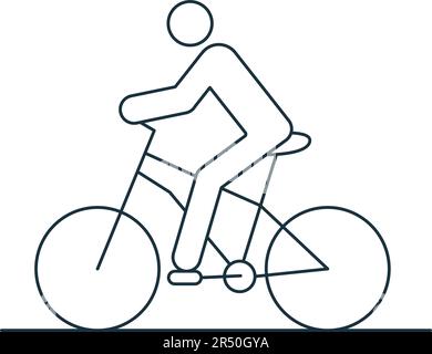 Biking icon. Monochrome simple sign from hobby collection. Biking icon for logo, templates, web design and infographics. Stock Vector