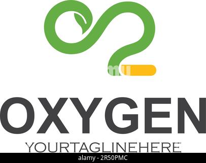 green plant root o2 oxygen nature symbol logo vector Stock Vector Image ...