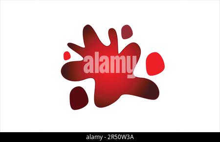 red Blood splashes, blood splatter drops, red paint splashes Stock Vector