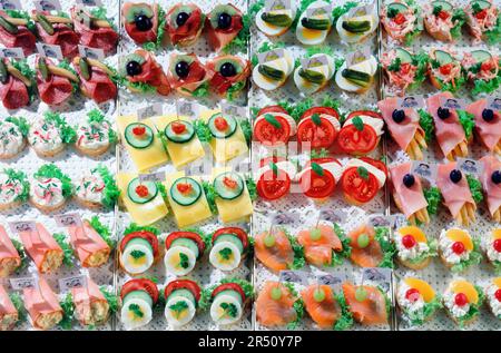 Canapé buffet Stock Photo