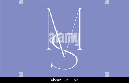 MS SM M S Initial Letter Vector Logo Design Stock Vector