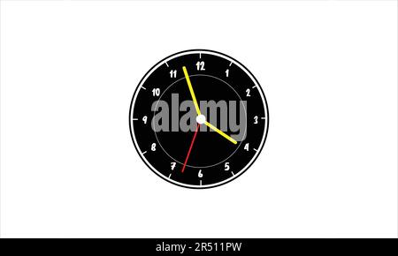 wall clock isolated on white background Stock Vector