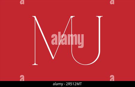 MU UM M U Initial Letter Vector Logo Design Stock Vector