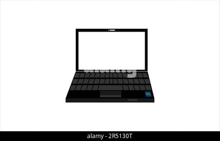 laptop isolated on white background Stock Vector