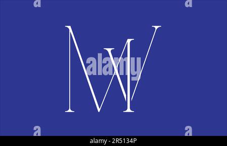 MV VM M V Initial Letter Vector Logo Design Stock Vector