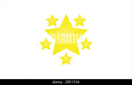 golden star award icon on white background Stock Vector