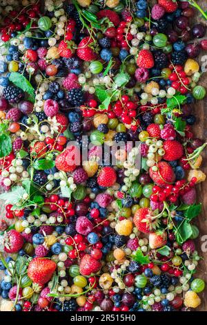 Mixed berries (filling the picture) Stock Photo