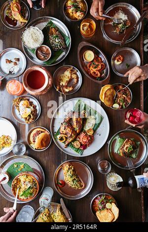 Indian festive table Stock Photo