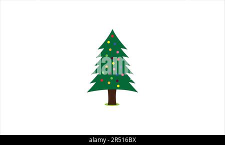 Christmas Tree Vector isolated on white Stock Vector