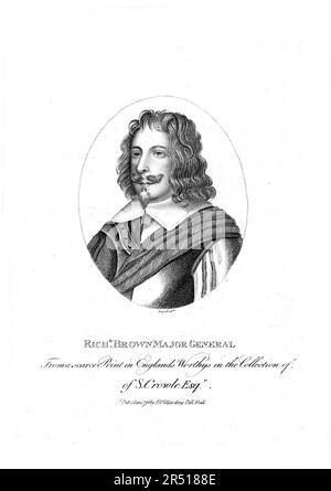Major General Richard Brown (d.1660) engraved by Sylvester Harding (1745-1809) Stock Photo