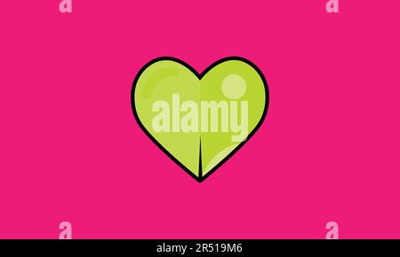 green heart vector icon isolated Stock Vector