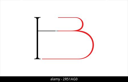 HB BH H B Initial Letter Vector Logo Design Stock Vector