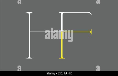 HF FH H FInitial Letter Vector Logo Design Stock Vector